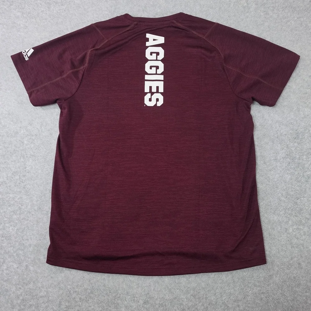 Adidas Texas AM Aggies Shirt Mens XL Maroon Climalite Football Team Issued